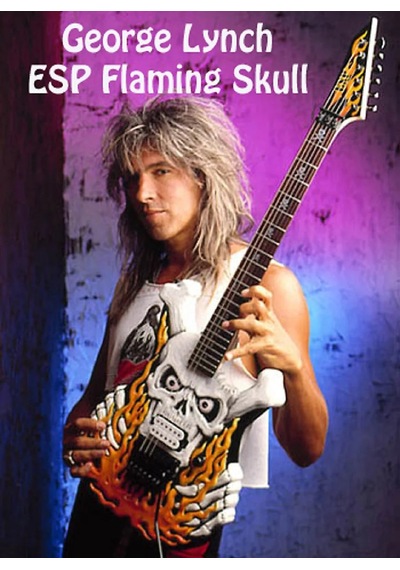 El Yapımı 1/4 Ölçek Minyatür Elektro Gitar Esp George Lynch