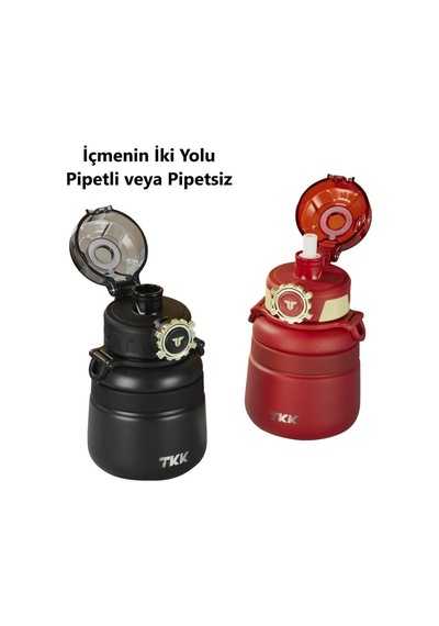 Tkk Çelik Çocuk Matarası 600 Ml Siyah Panter