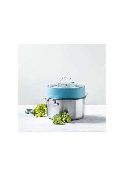 Greenpan Steamy Mavi 24 Cm Buharda Pişirici 24 Cm Tencerelerle Uyumlu Üst Üste Kullanılabilir