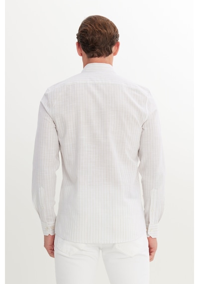 AC&Co / Altınyıldız Classics Erkek Bej %100 Pamuk Slim Fit Dar Kesim Düğmeli Gömlek Yaka Armürlü Gömlek Bej AC&Co / Altınyıldız Classics Erkek Bej %100 Pamuk Slim Fit Dar Kesim Düğmeli Gömlek Yaka Armürlü Gömlek Bej