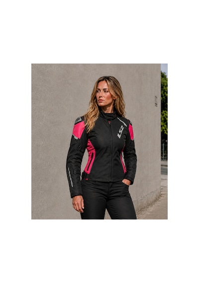 Ls2 Zoom Kadın Motosiklet Montu Siyah - Pembe