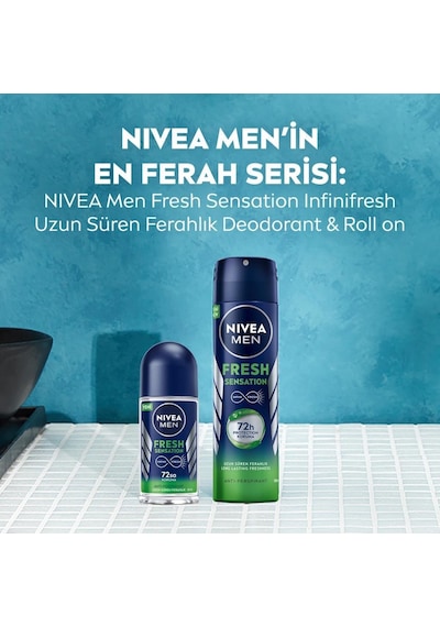 Nivea Fresh Sensation Erkek Sprey Deodorant 3 x 150 ML