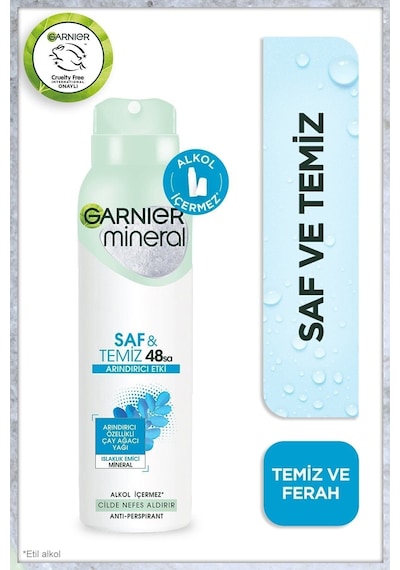 Mineral Saf&temiz Sprey Deodorant 5'li Set Duş Lifi Hediyeli