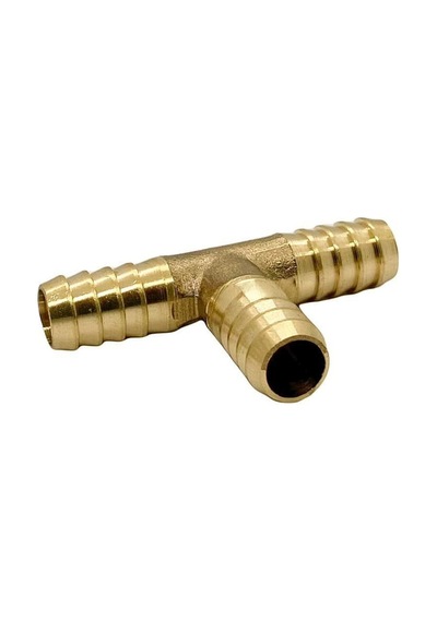 Sarı Üçlü Hortum Te Bağlantısı Rekoru 10mm