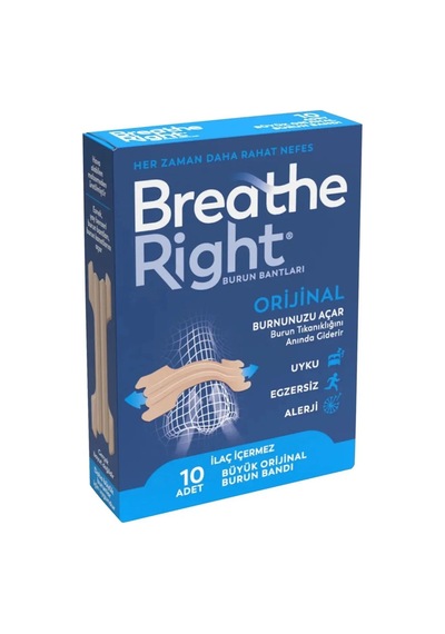 Breathe Right Küçük/orta Orijinal Burun Bandı 10'lu 6'li Avantaj Paketi Mıchu