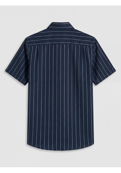 Lcwaıkıkı Classic Lacivert Regular Fit Çizgili Erkek Gömlek