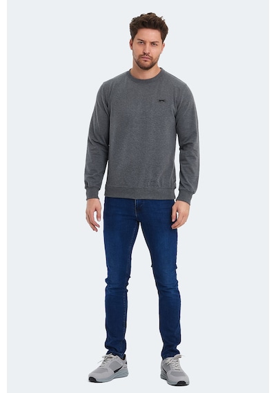 Slazenger Orvar In Erkek Koyu Gri Sweatshırt Koyu Gri