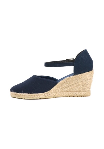 Star Tombis Gerçek Elişi Lacivert Kadın Dolgu Topuk Espadril Handmade Lacivert