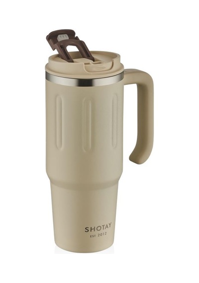 Shotay Travel Çelik Termos Mug 900ml Krem