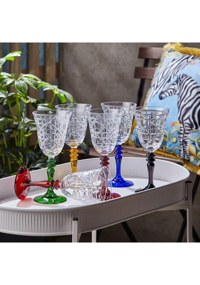 Kırmızı Cam Kadeh 270 Ml