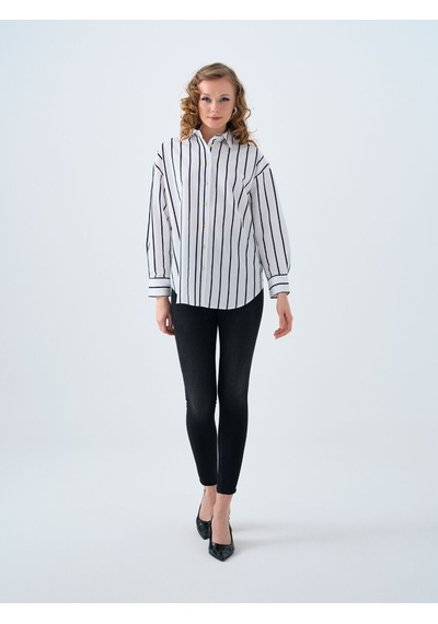 Loft Regular Fit Kadın Gömlek U.kol Lf2039526 Q1.v1 Siyah