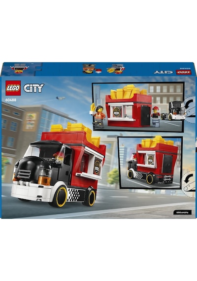 LEGO® City Patates Kızartması Kamyonu 60488 - 5 Yaş ve Üzeri Çocuklar İçin Aksesuar İçeren Yaratıcı Oyuncak Yapım Seti (216 Parça)