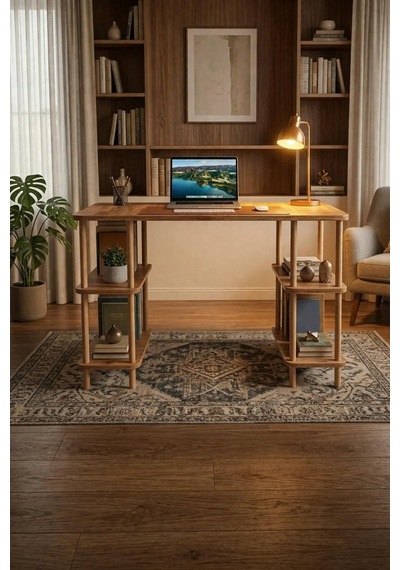 Kitaplıklı Bilgisayar Masası Raflı Çalışma Masası Modern Dekoratif Ofis Mobilyası Atlantik Çam Çok Renkli Kitaplıklı Bilgisayar Masası Raflı Çalışma Masası Modern Dekoratif Ofis Mobilyası Atlantik Çam Çok Renkli