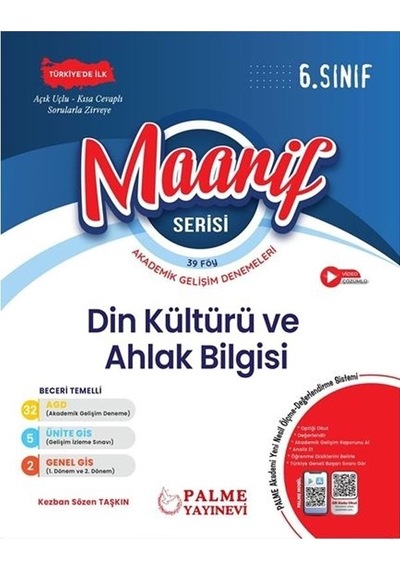 Palme 6.sınıf Maarif Serisi Din Kültürü Haftalık Deneme 39 Föy