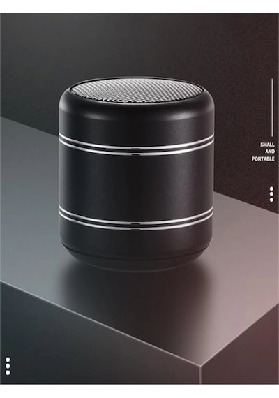 Mini Alüminyum Tws Kablosuz Bluetooth Hoparlör Yuvarlak Metal Tasarım, Yüksek Bas Ve Taşınabilir Ö