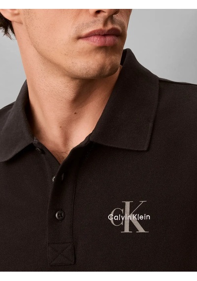 Calvin Klein Ss Ez Monologo Casua, Ub1 Siyah Erkek Polo