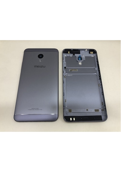 Meizu M5s M612h Kasa Arka Kapak Pil Kapağı - Füme - Koyu Gri
