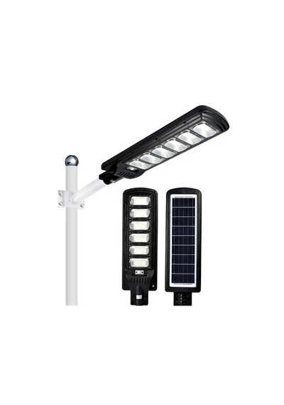 600 Wat Solarlı Sensörlü Güneş Enerjili Zaman Yarlı Otomatik Bahçe Sokak Aydınlatması Projektörü Siyah - Beyaz