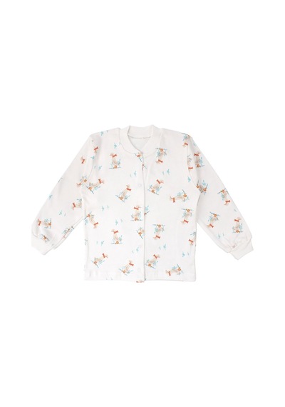 Bebegen Unisex Ekru Ördek Desenli Çıtçıtlı Pijama Takımı Çok Renkli