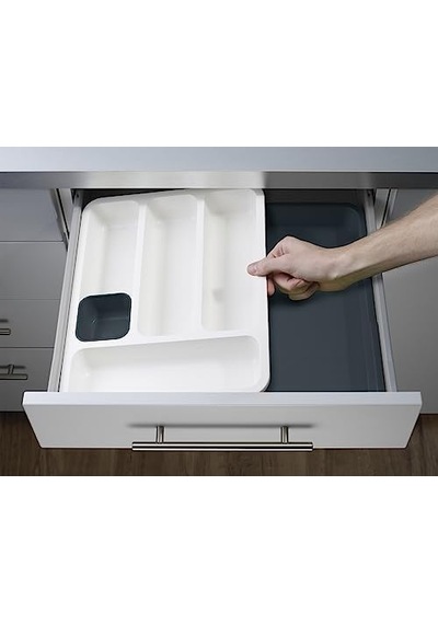 85042 Drawerstore Genişleyen Çatal Bıçak Düzenleyici, Koyu Gri 0