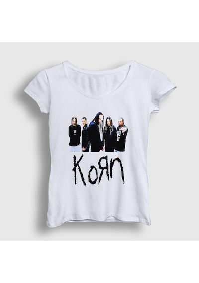 Presmono Kadın Members Korn T-shirt Beyaz