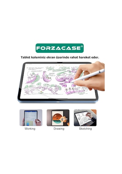 Forzacase Apple Uyumlu iPad  Pro 13 2024 13 İnch Paper Like Kağıt Hissi Mat Ekran Koruyucu Nano Film - Fc295