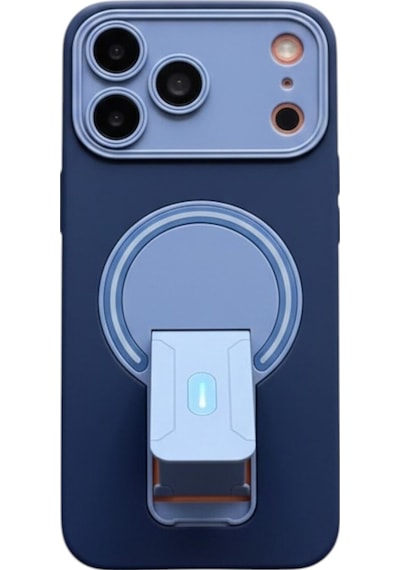 Apple Uyumlu iPhone 17 Pro Max Uyumlu Kapaklı Kılıf Lacivert