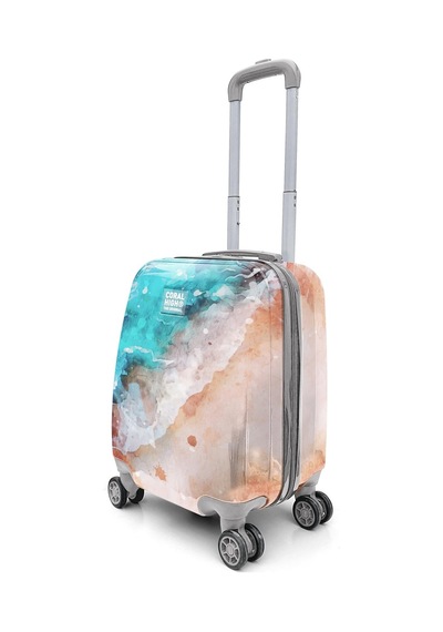 Coral High Renkli Desenli Mini Kabin Boy Valiz 40cm 16764 Çok Renkli
