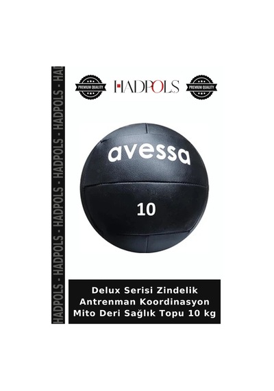 Delux Serisi Zindelik Antrenman Koordinasyon Mito Deri Sağlık Topu 10 Kg