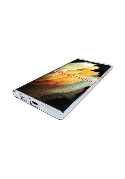 Samsung Uyumlu Galaxy S22 Ultra Kılıf Şeffaf Silikon Hibrit Case Kapak Renksiz