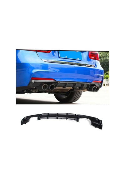 Bmw F30 3 Serisi M Technic Difüzör Difizör Plastik Parlak Siyah Sağ Sol Çift Arka-bodykit-ek-karlık