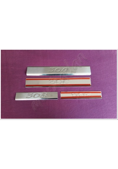 Woc Chrome Peugeot 308 Krom Kapı Eşiği Baskı 2007-2013 4 Parça Pa
