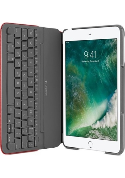Logitech Apple Uyumlu iPad Mini 3,2,1 Için Klavyeli Kılıf Canvas Red (Türkçe)