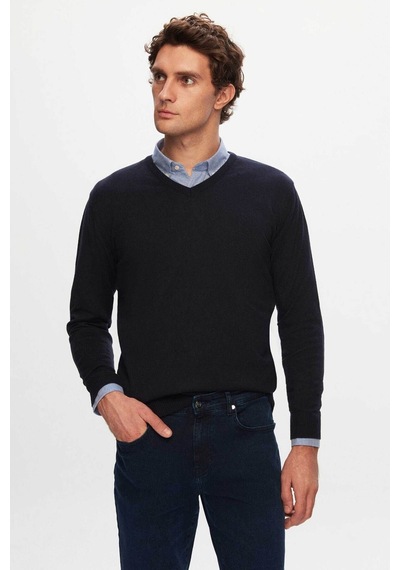 D'S Damat Ds Damat Slim Fit Lacivert Pamuk Karışımlı 2'Li V Yaka Triko Ve Gömlek 1HC0206VBN01 Lacivert D'S Damat Ds Damat Slim Fit Lacivert Pamuk Karışımlı 2'Li V Yaka Triko Ve Gömlek 1HC0206VBN01 Lacivert