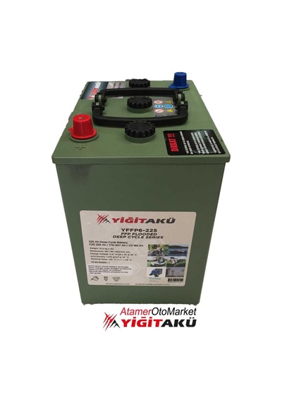 6 Volt 225 Ah-Amper Deep Cycle Series Akü Yffp6-225 Yiğit Akü