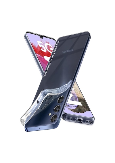 Samsung Galaxy Uyumlu M34 Kamera Korumalı Süper Silikon Şeffaf Kılıf