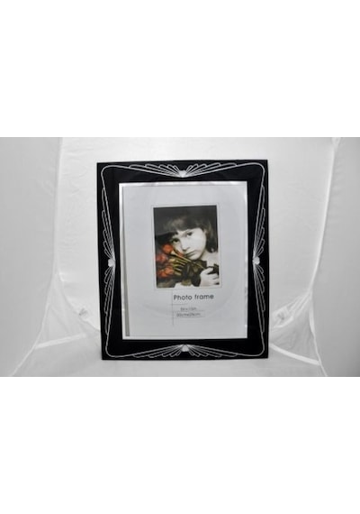 20X25Cm Taşlı, Siyah Cam Çerçeve "4 Farklı Model Tek Pakette"