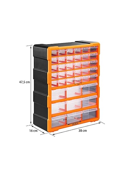 39 Çekmeceli Ayırma Kutusu Mw1502 39 Bireysel Çekmece 78 Bölmeye Kadar Bölmeler 47,5x38x16 Cm Garaj Atö Genel
