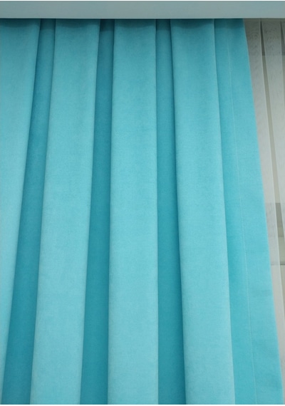 Evdepo Home Turkuaz Fon Perde Tek Kanat (539779744) Turkuaz