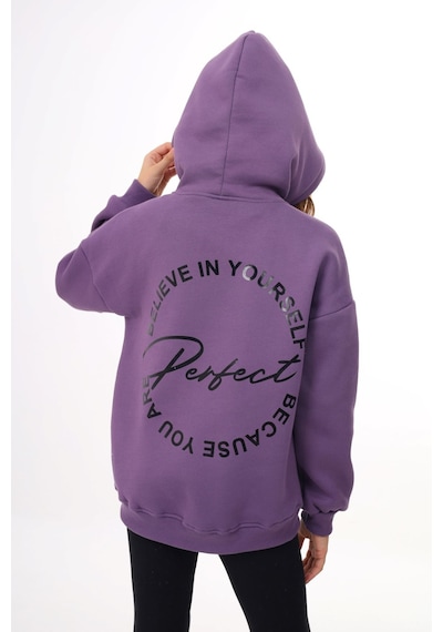 Toontoy Kız Çocuk Oversize Kapüşonlu Cepli Düşük Omuz Baskılı Yırtmaçlı Sweatshirt - 3 İplik Şardonlu Mor Toontoy Kız Çocuk Oversize Kapüşonlu Cepli Düşük Omuz Baskılı Yırtmaçlı Sweatshirt - 3 İplik Şardonlu Mor