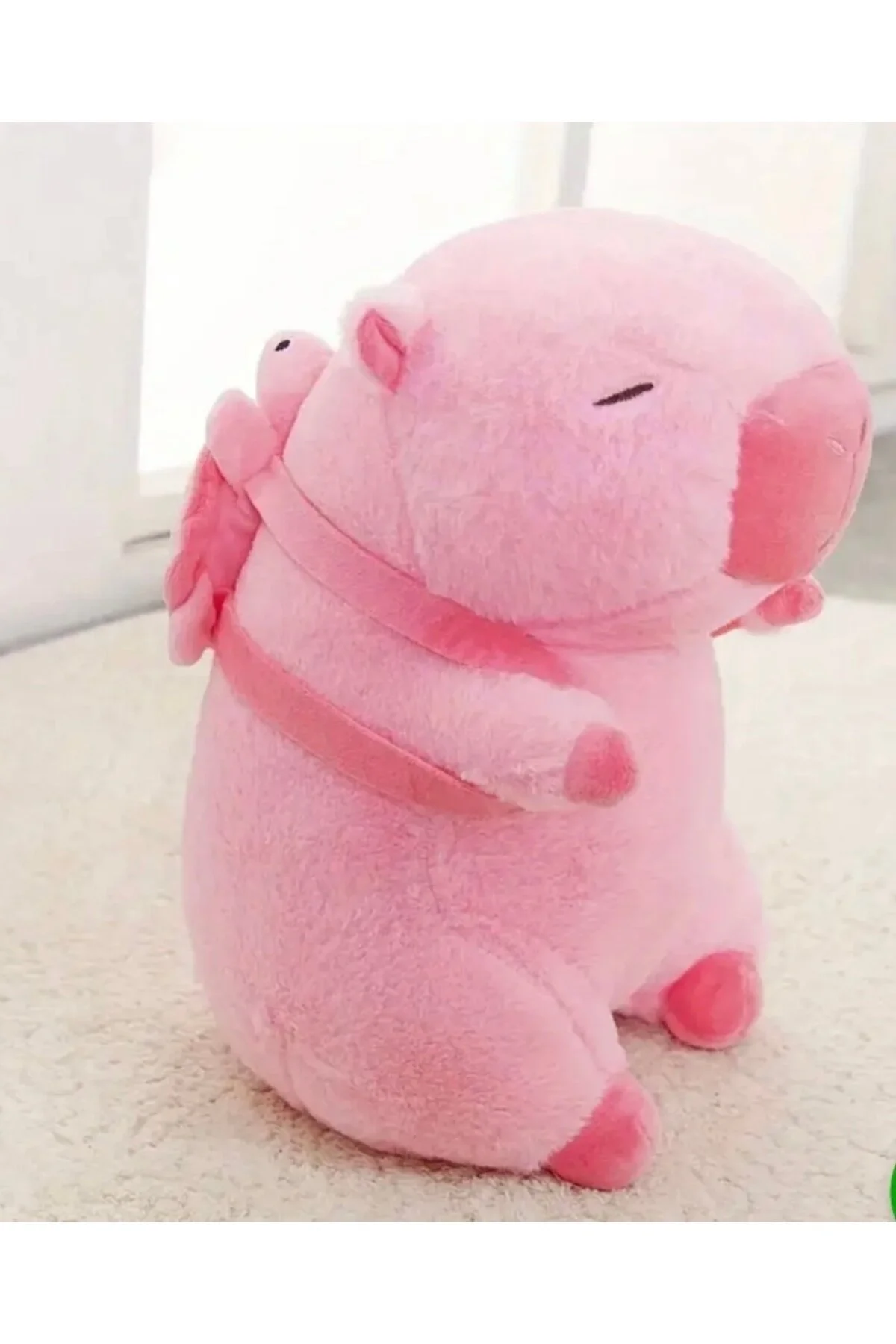 Capybara 35 Cm Yumuşak & Sevimli Peluş Oyuncak Açık Pembe