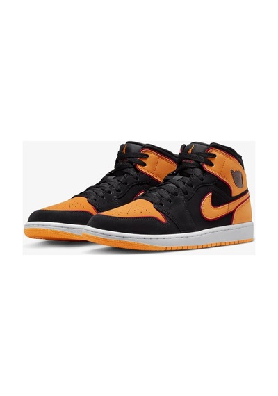 Nike Air Jordan 1 Mid Se Erkek Sneaker Siyah Turuncu Siyah Turuncu