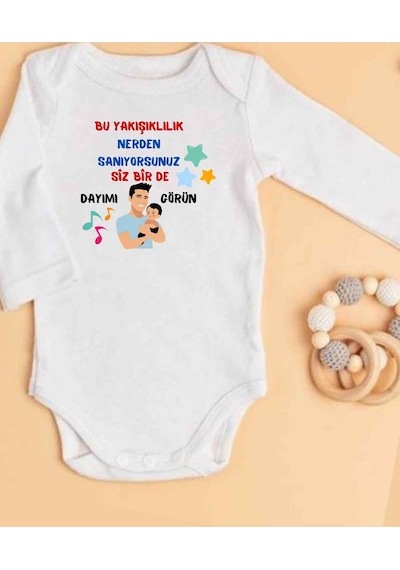 Lupi İsimli Zıbın Yazılı Bebek Zıbın Füme-kiremit Beyaz