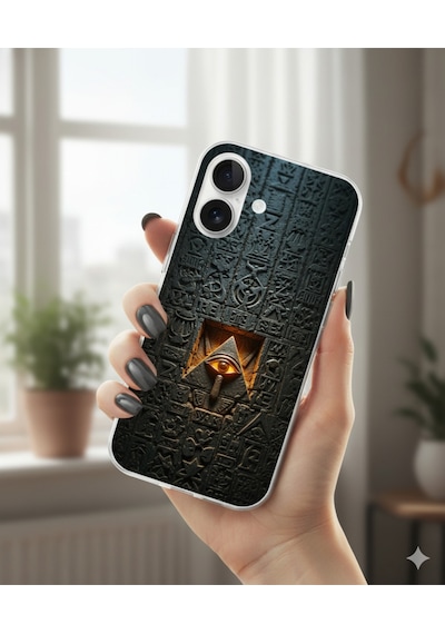 Samsung Galaxy A73 Uyumlu Şeffaf Kılıf Antik Mısır 4 Tasarımlı