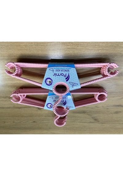 Pamir İnce 6 Lı Pembe Askı 39 Cm X 19 Cm Plastik Pembe Tr Diğer