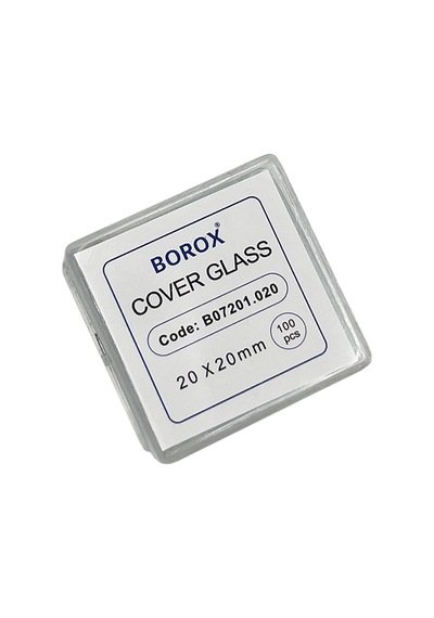 Borox Lamel Mikroskop Slayt İçin Cover Glass 20x20 MM 100'lü