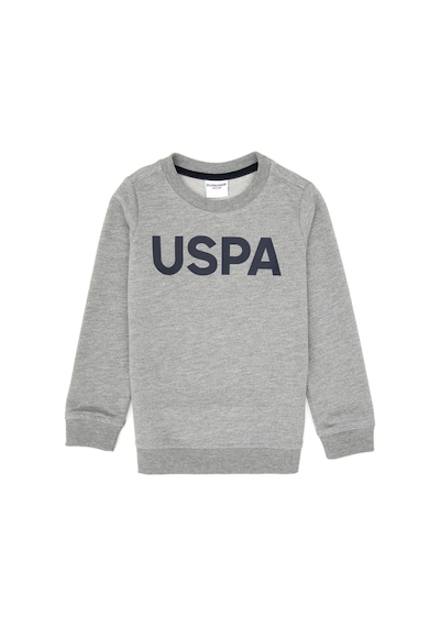 U.S. Polo Assn. Erkek Çocuk Gri Melanj Basic Bisiklet Yaka Sweatshirt 50307801-VR086