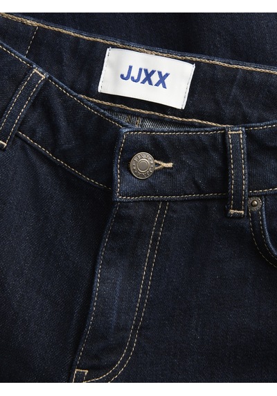 Jack & Jones Kadin Barrel Fit %100 Pamuk Jean - Fuji - 12287824 Dark Blue Denim