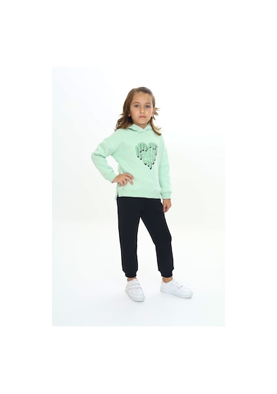Toontoy Kids Toontoy Kız Çocuk Kapüşonlu Eşofman Takım Su Yeşili