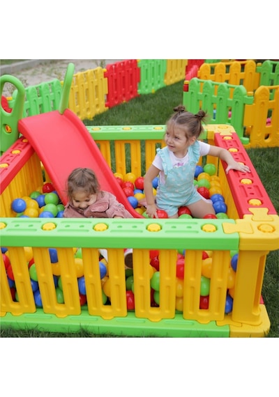 King Kids Kare Top Havuzu Kırmızı/yeşil